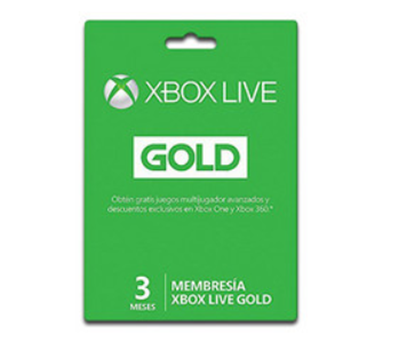 Membresía Xbox Live 3 meses Gold, MICROSOFT 2YP-00015