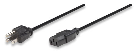 Cable de Energía (Interlock) P/ Equipos de Cómputo, Longitud 1.8 Metros, MANHATTAN 300179