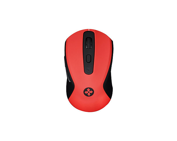 Ratón (Mouse) Óptico, Inalámbrico (USB), Hasta 1600 DPI, Color Rojo, NACEB NA-0116R