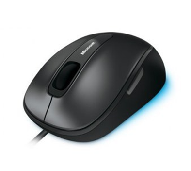 Ratón (Mouse) Comfort 4500, Alámbrico USB Bluetrack,  Semi-Ergonómico, 2 Botones Programables, Color Negro, MICROSOFT 4EH-00004