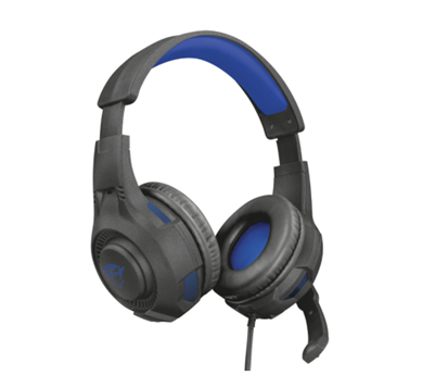 Audífonos con Micrófono Gamer Modelo GTX 307B Ravu, Alámbrico 3.5mm, Compatibles Con PS4 / PS5, Color Negro / Azul, TRUST 23250