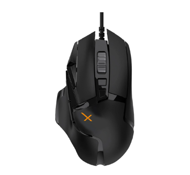 Ratón (Mouse) Gamer, Alámbirco (USB), Hasta 16,000 DPI, 10 Botones Programables, Iluminación RGB, Color Negro, XZEAL XZMX950B