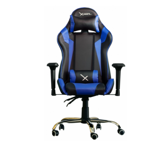Silla Gamer Modelo ZX10, Reclinable, Soporte Cervical y Lumbar, Color Negro / Azul, Max. 115 Kg, Base Metálica, XZEAL ZXSXZ10A
