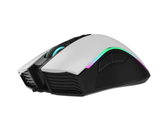 Ratón (Mouse) Óptico Gamer YEYIAN Gram Series 2000, Hasta 6400dpi, 8 Botones, USB, Color Blanco, QIAN YMG-24111B