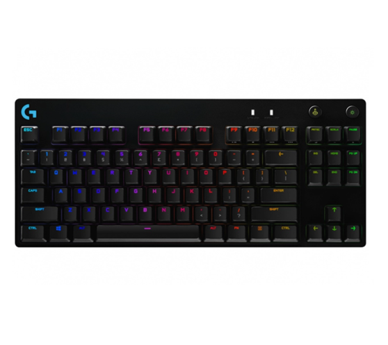 Teclado Gamer, G Pro RGB, Alámbrico (USB),  Switch GX Blue, Longitud del Cable 1.8 Metros, Ingles, LOGITECH 920-009388