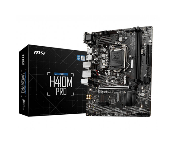 Tarjeta Madre (Mobo) Socket 1200, 2xDDR4  (2133/2933 MHz), HDMI / VGA / DVI-D, USB 2.0/3.2, Micro ATX, MSI H410M PRO