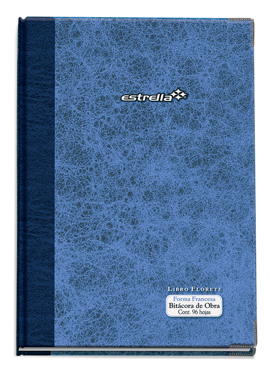 Libro Florete Forma Francesa, Bitácora de Obra, 96 Hojas, ESTRELLA 469