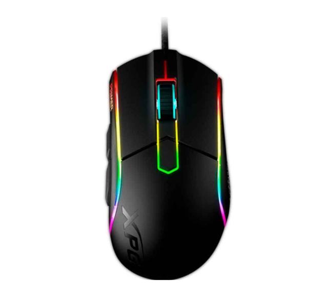 Ratón (Mouse) Gamer XPG Óptico Primer, Alámbrico, USB, 12000 DPI, Iluminación RGB, Color Negro, ADATA PRIMER-BKCWW