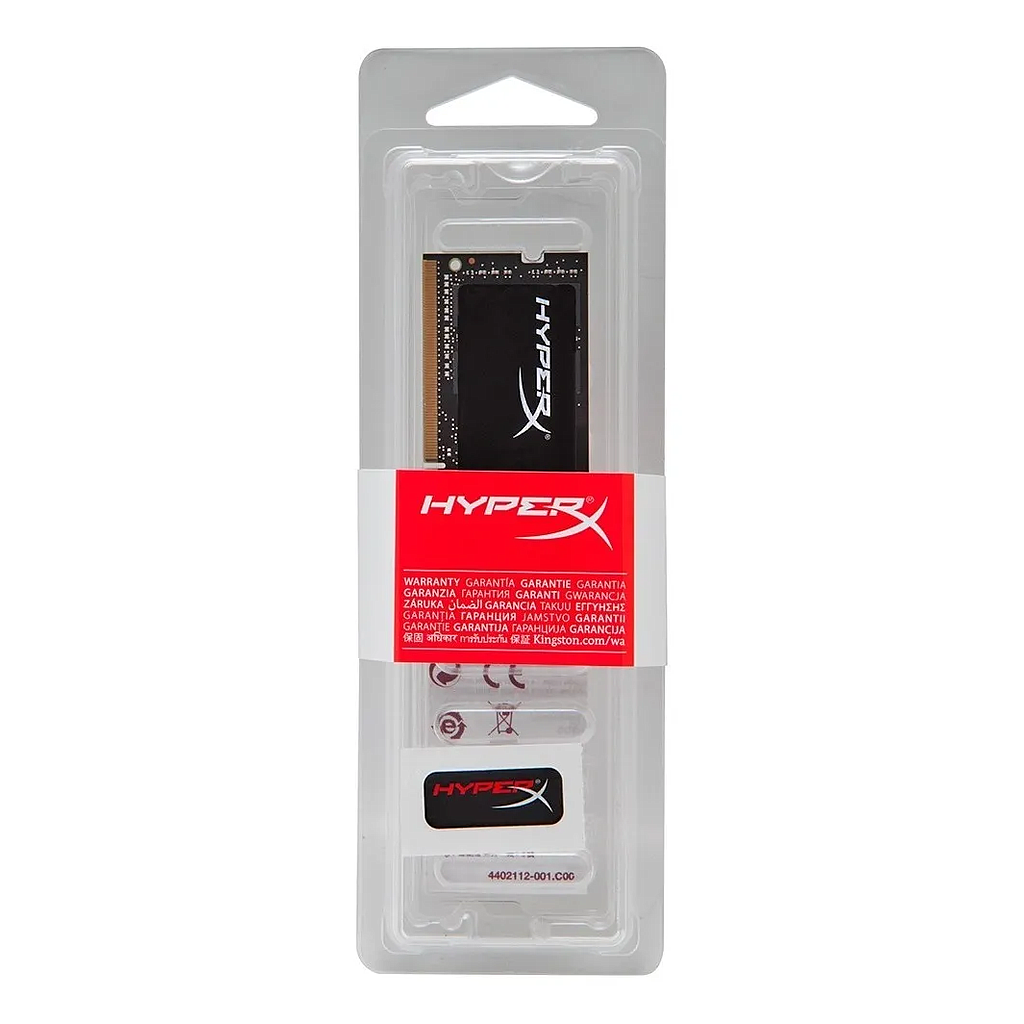 Memoria RAM DDR4 PC4-23466, Capacidad 16GB, Frecuencia 2933MHz, CL17, SO-DIMM, HyperX Impact, KINGSTON HX429S17IB/16