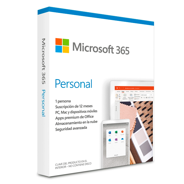 Microsoft Office 365 Personal (1 Usuario), 1 Año de suscripción, Win / Mac, MICROSOFT QQ2-01053