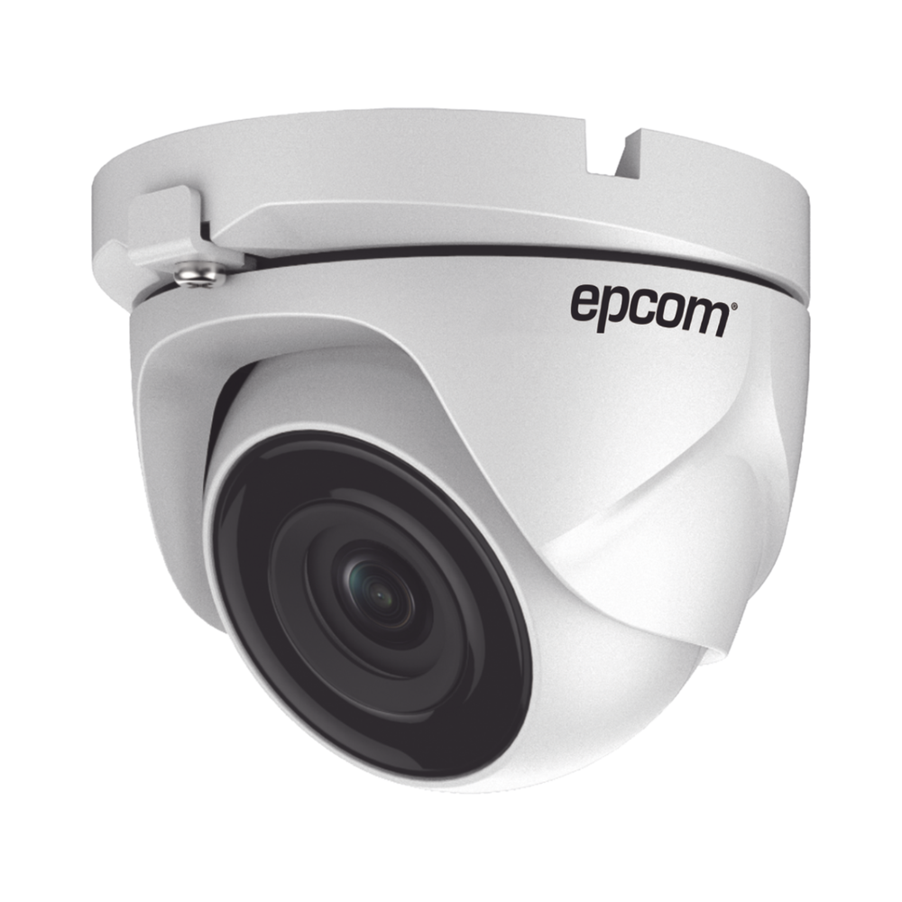 Cámara Turret 1920 x 1080 (2MP), Gran Angular 103°, Lente 2.8 mm, IR EXIR 20 Metros, IP66, Metalica, TVI, AHD, CVI y CVBS, EPCOM E8TURBOG2W