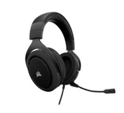 Audífonos con Micrófono Gamer HS50 Pro Stereo, Alámbrico 3.5mm, Longitud del Cable 1.8 Metros, Color Negro (Carbón), CORSAIR CA-9011215-NA