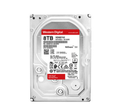 Disco Duro Interno WD Red, Capacidad 8TB, F. F. 3.5", 256MB, SATA III (6 Gb/s), WESTERN DIGITAL WD80EFAX