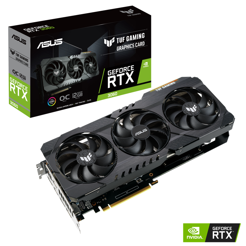 Tarjeta de Video NVIDIA GeForce RTX 3060 OC, TUF GAMING, 12GB GDDR6, 2xHDMI, 3xDP, PCI Express 4.0, ASUS TUF-RTX3060-O12G-GAMING