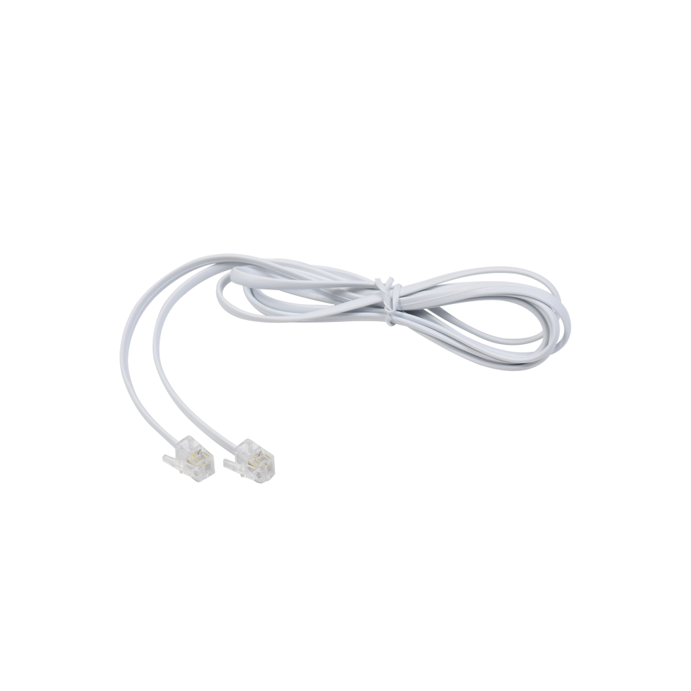 Cable Telefónico RJ11 - RJ11 (M-M), 1.5 Metros, Color Blanco, LINKEDPRO TELUS80481.5M