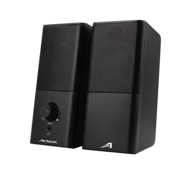 Bocinas Sub 2.0, USB -Auxiliar 3.5mm, 2x3W, Color Negro, ACTECK AC-922043