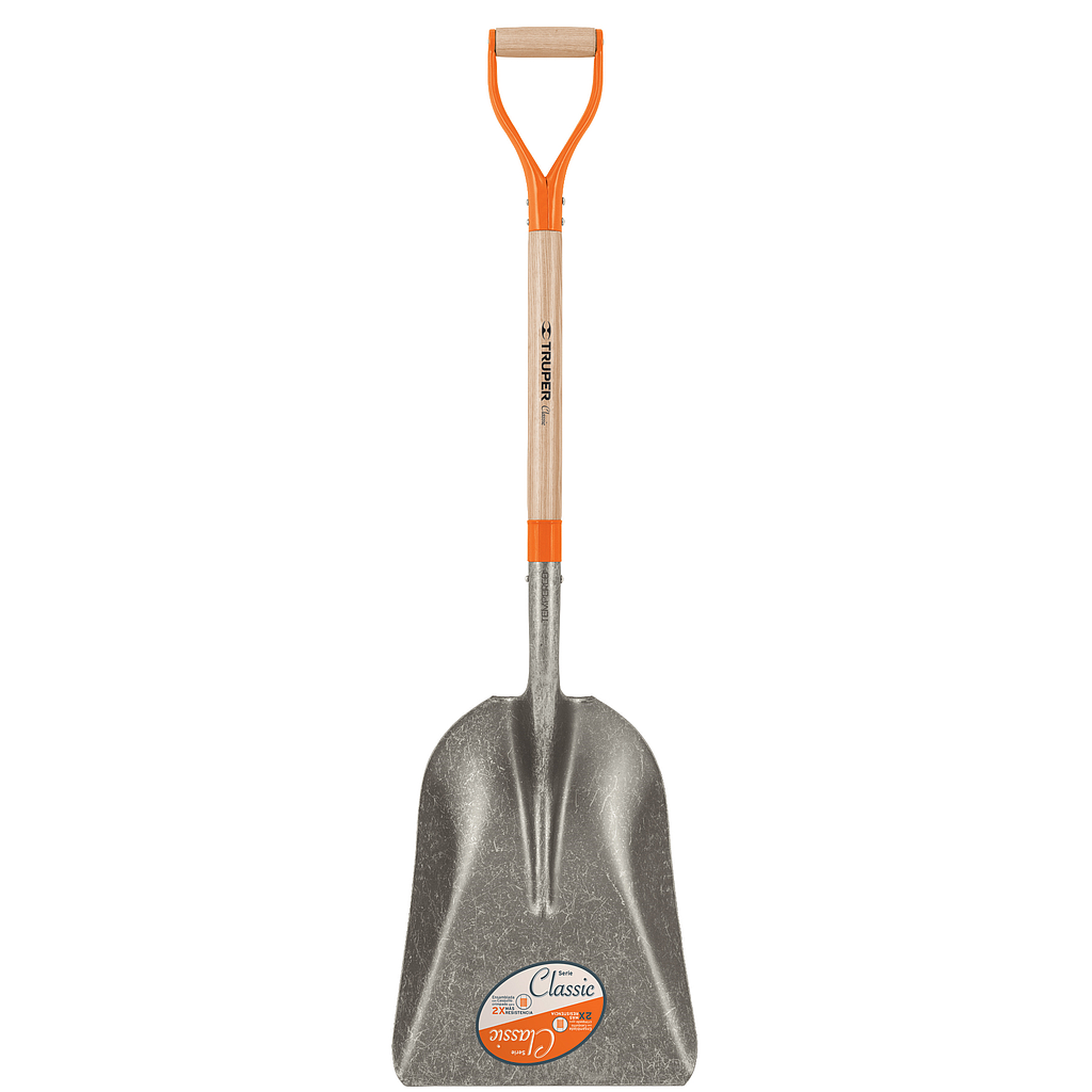 Pala Carbonera, Puño "Y", Modelo Classic, Cabeza 22 3/4", TRUPER PCAY
