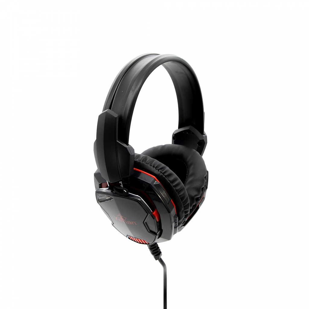 Audífonos con Micrófono Gamer YEYIAN, Modelo Tempest Series 2000 , Alámbrico (USB), Color Negro / Rojo, QIAN YH2000