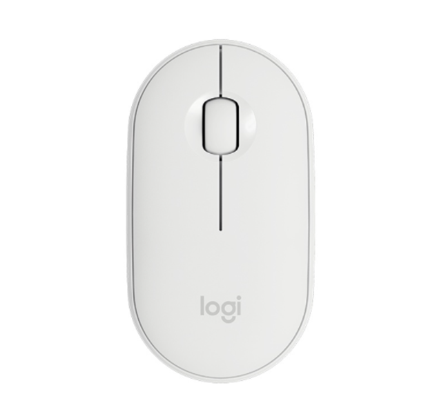 Ratón (Mouse) Óptico Inalámbrico Pebble M350, Bluetooth, USB, Color Blanco, LOGITECH 910-005770