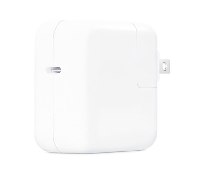 Adaptador/Cargador de Corriente 30W, USB-C (Tipo C), Color Blanco, APPLE MY1W2AM/A