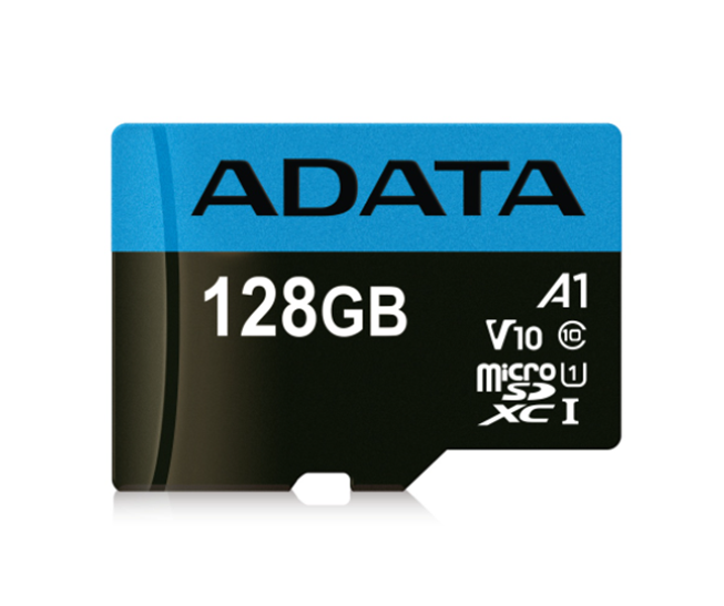 Tarjeta de Memoria Flash Premier, 128GB MicroSDXC UHS-I Clase 10, con Adaptador, ADATA AUSDX128GUICL10A1-RA1