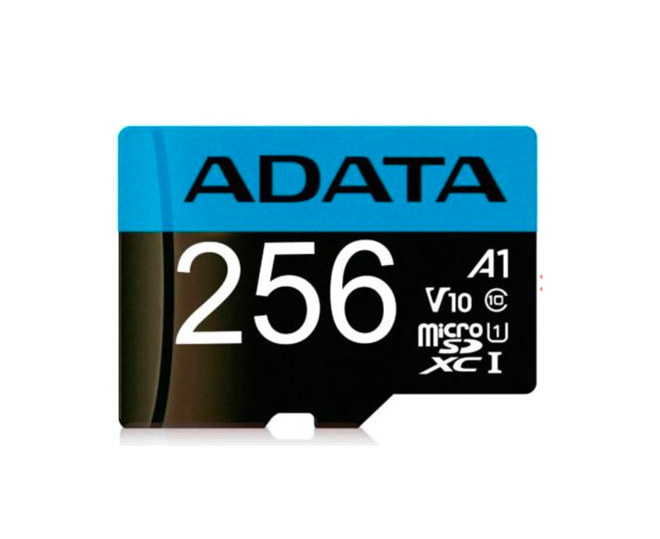 Memoria microSDXC UHS-1 Premier de 256GB, Clase 10, Incluye Adaptador SD, ADATA AUSDX256GUICL10A1-RA