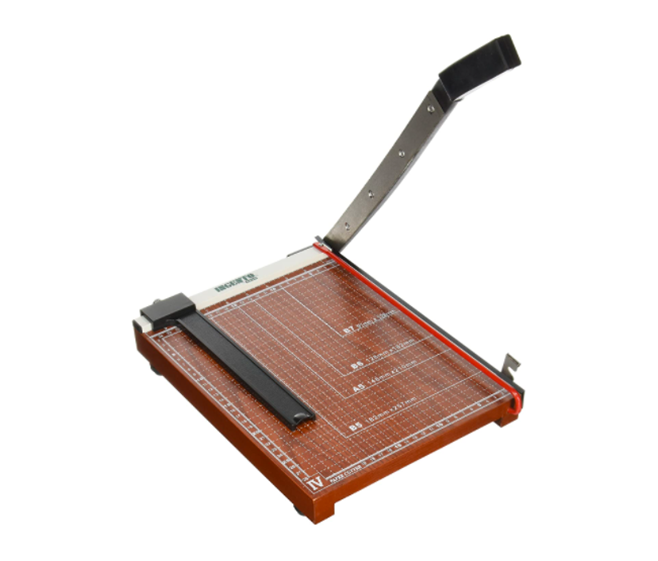 Guillotina INGENTO, Tamaño Carta, 12" x 10", Base de Madera, Cuchilla Acero Templado, RIHAN TY-701