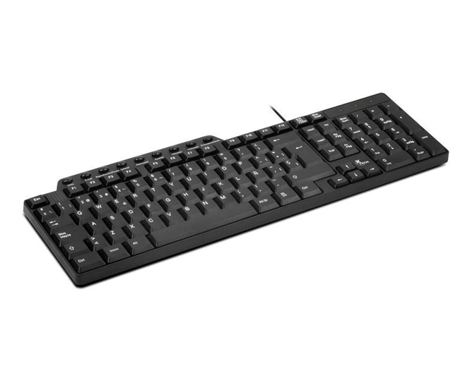 Teclado Multimedia, Alámbrico (USB) Modelo K160, Español, Color Negro, XTECH XTK-160S