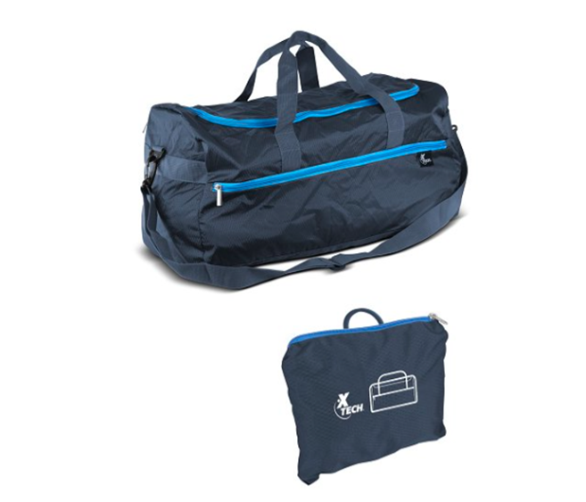 Bolso de Nylon, Auxiliar de Viaje, Multiusos, Plegable, Color Azul, XTECH XTB-095BL