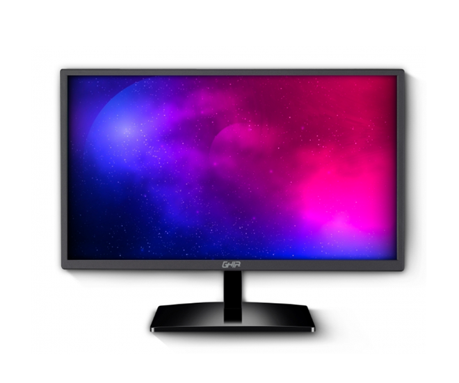 Monitor LED 18.5", Resolución 1366 x 768, 5 ms, VGA / HDMI, Color Negro, GHIA MG1820