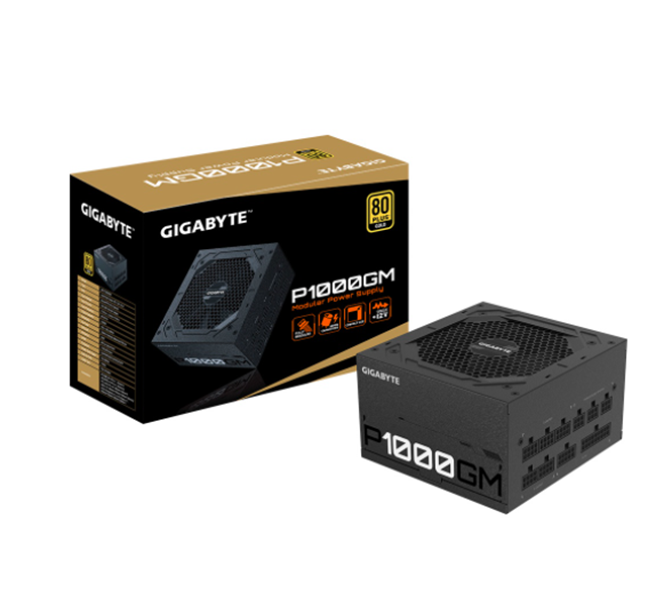 Fuente de Poder Certificada P1000GM, 1000W, ATX, 120mm, 80 Plus Gold, Modular, GIGABYTE GP-P1000GM