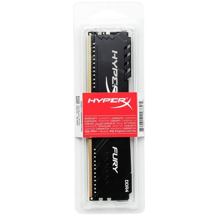 Memoria RAM DDR4 PC4-24000, Capacidad 16GB, Frecuencia 3000MHz, CL16 U-DIMM, HyperX Fury Black, KINGSTON HX430C16FB4/16