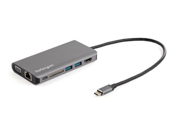 Adaptador Multipuertos USB-C, Mini Docking Station, HDMI 4K / VGA 1080p, Hub USB 3.0, PD 100W, SD, Ethernet, Audio y Micrófono, STARTECH DKT30CHVAUSP