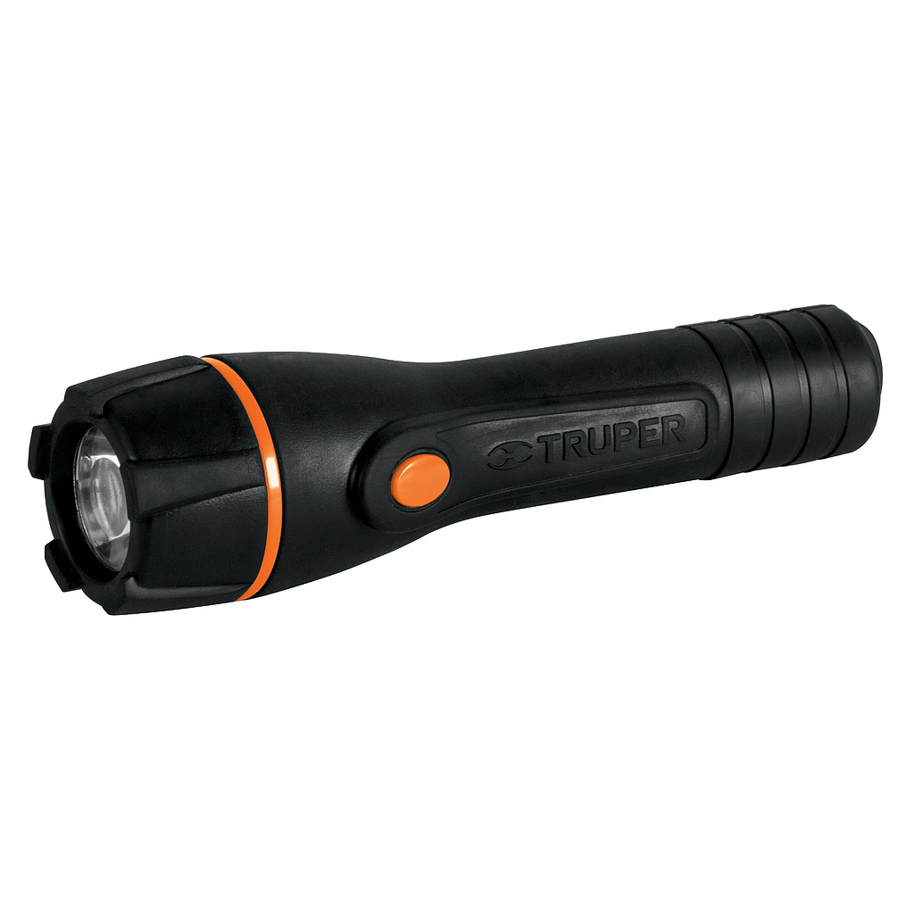 Linterna plástica, LED, luz directa, 2 pilas AA, 80 Lúmenes, TRUPER LIPLA-80