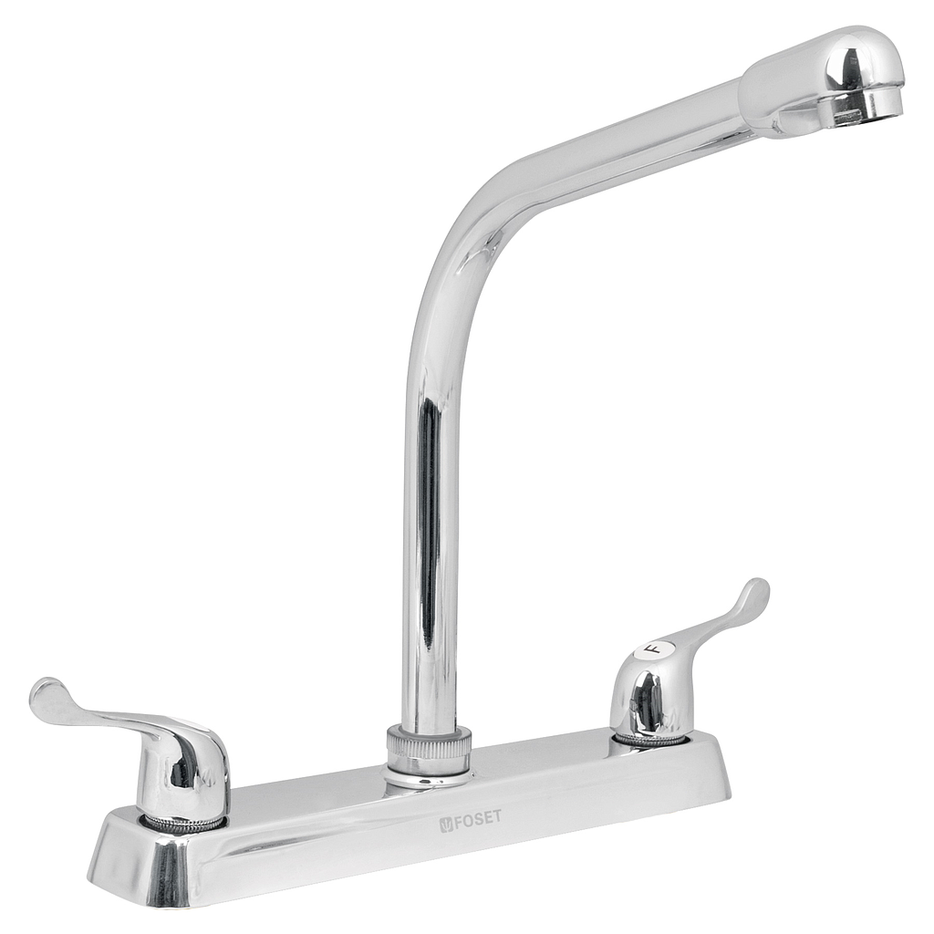 Mezcladora FOSET para Fregadero, Manerales Palanca, Cuello Cobra, Basic, TRUPER F-319P