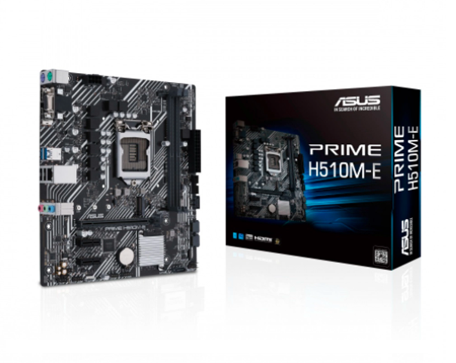 Tarjeta Madre (Motherboard) PRIME H510M-E, Intel, Socket LGA-1200, Micro ATX, 2x DDR4 (Max 64GB), ASUS 90MB17E0-M0AAY0