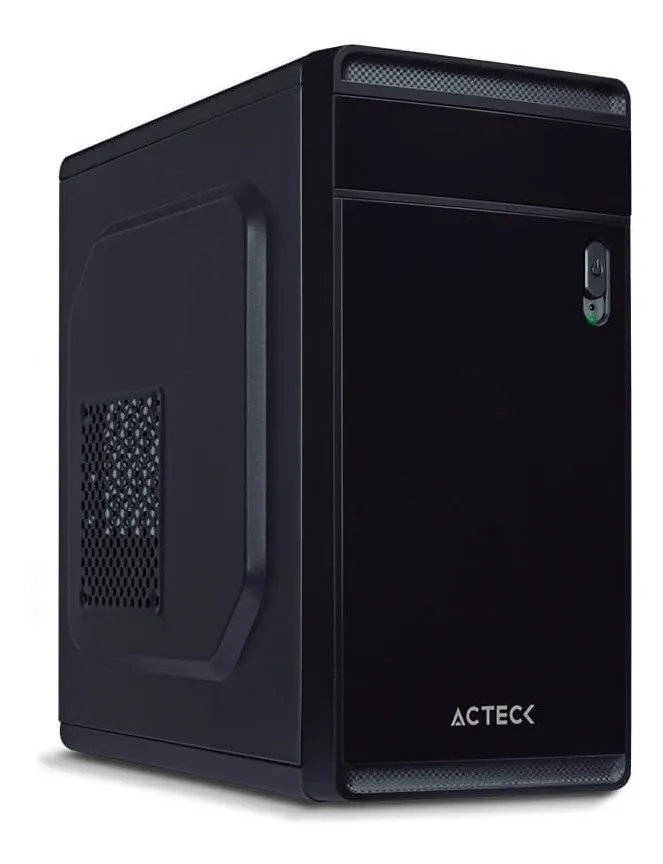 Gabinete ATX Modelo DELTA, Incluye Fuente de Poder de 500W, Color Negro, ACTECK AC-929028