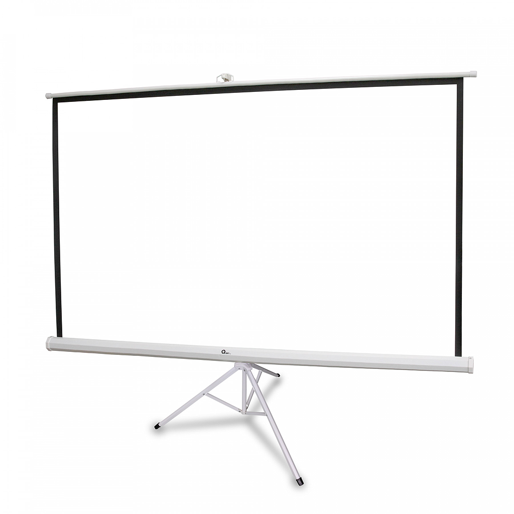 Pantalla de Proyección Manual con Tripie DIBAN, 120" Diagonal, 213.3 x 213.3 Centímetros, Color Blanco Mate, QIAN QPD-69603