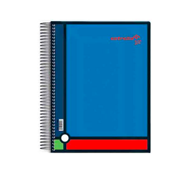 Cuaderno Profesional Cuadro Grande 7 Mlimetros, 200 Hojas, Espiral, ESTRELLA 684