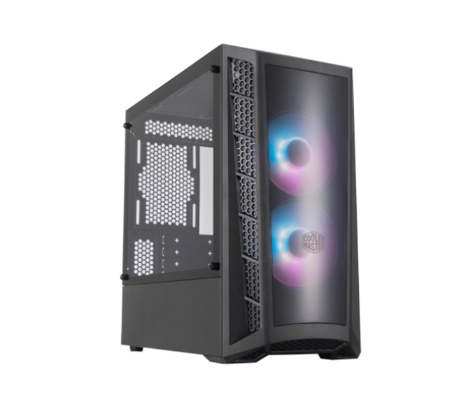 Gabinete Gamer Modelo MasterBox MB320L ARGB, Micro ATX / Mini ITX, Mini-Tower, Ventana Lateral de Cristal Templado, 2 Ventiladores Frontales ARGB, No Incluye Fuente de Poder, COOLER MASTER MCB-B320L-KGNN-S02