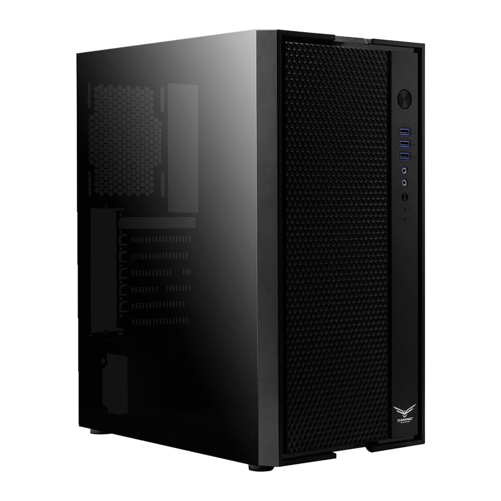 Gabinete Gamer, ATX, Full-Tower, Panel Lateral de Cristal Templado, 3 Ventiladores Frontales, No Incluye Fuente de Poder, NACEB NA-0611