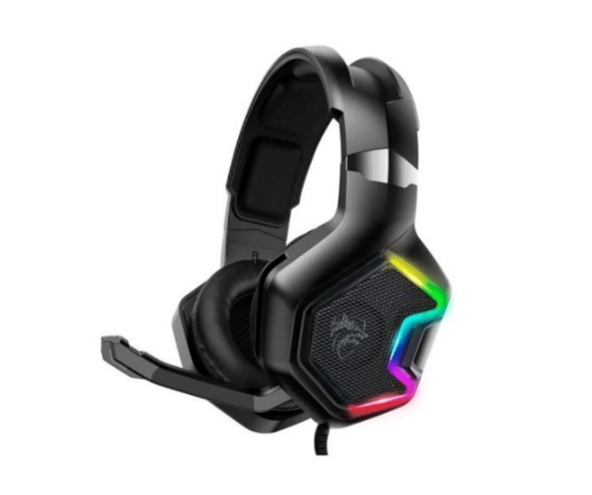 Audífonos con Micrófono Gamer, Modelo K10 PRO RGB, Alámbrico (3.5mm - USB), Sonido Estéreo, Iluminación RGB, Color Negro, RAIJU AD-K10PRO-RGB