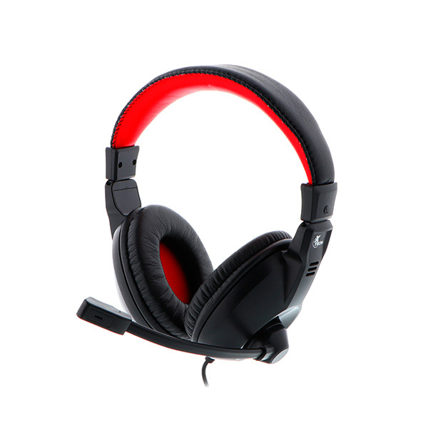 Audífonos con Micrófono Gamer, Modelo VORACIS, Alámbrico (3.5mm), Sonido Estéreo, Color Negro, XTECH XTH-500