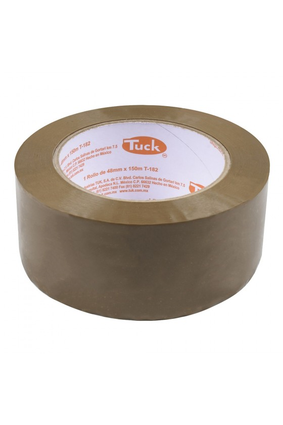 Cinta de Empaque TUK, Color Canela, 48 mm x 150 Metros (1 Pieza), TUK 182C-48X150