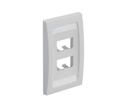 Placa de Pared Vertical Ejecutiva, Salida Para 4 Puertos Mini-Com, Color Blanco Mate, PANDUIT CFPE4IWY