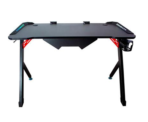 Escritorio Gamer XZ5010 RGB Touch, Metal/Fibra de Carbono, 120x60x75, Game Pad Holder 2 USB x 2.0, Color Negro, XZEAL XZDESG1B
