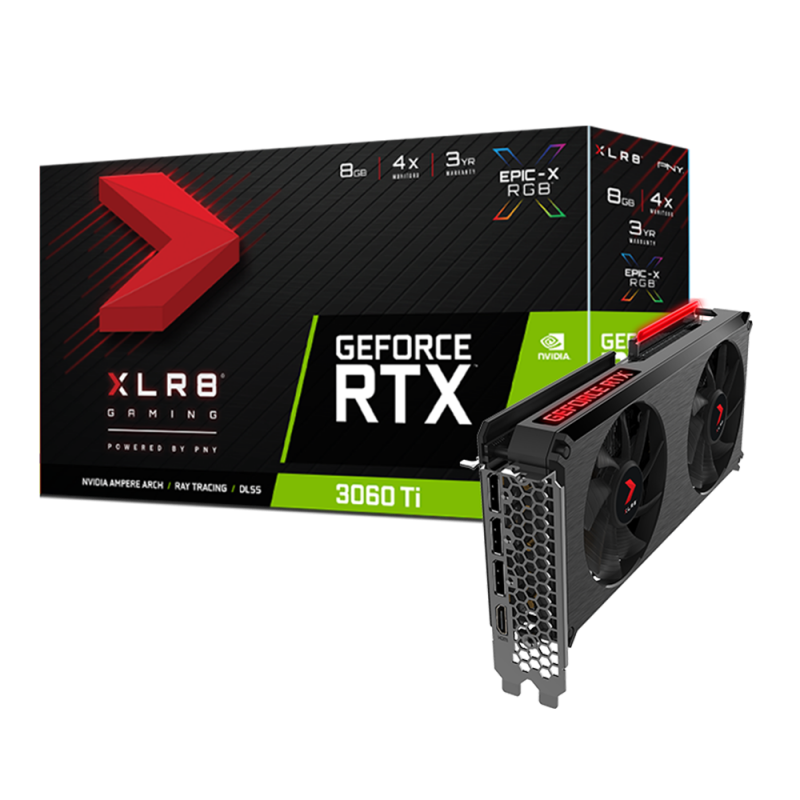 Tarjeta de Video NVIDIA GeForce RTX 3060 Ti XLR8 Gaming, 8GB GDDR6, 256Bit, 1xHDMI, 3xDP, PCI Exp x16, PNY VCG3060T8LDFXPPB