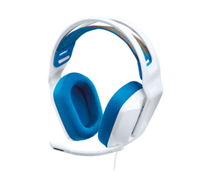 Audífonos Tipo Diadema con Micrófono Gamer, Modelo G335, para PC/Xbox/PS4/Nintendo Switch, Alámbrico, 3.5mm, Color Blanco, LOGITECH 981-001017