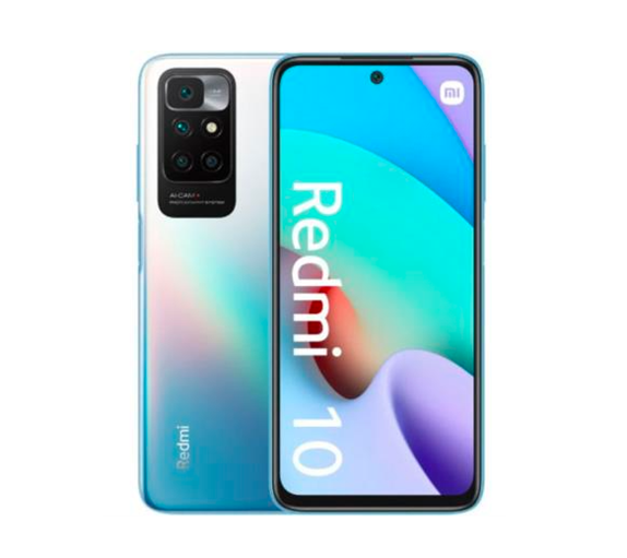 Smartphone Redmi 10, CPU Mediatek Helio G88, RAM 4GB, ROM 128GB, LED Multi Touch 6.5 FHD+, BT, Wi-Fi, Cámara Ppal 50MP, Android 11, Color Azul, XIAOMI REDMI104/128A