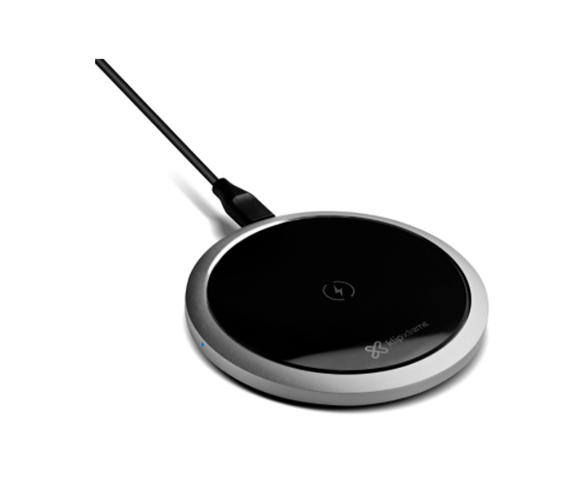Cargador para Smartphones, Inalámbrico, Modelo HALO, 1x Micro-USB 2.0, Color Negro/Plata, KLIP EXTREME KMA-850
